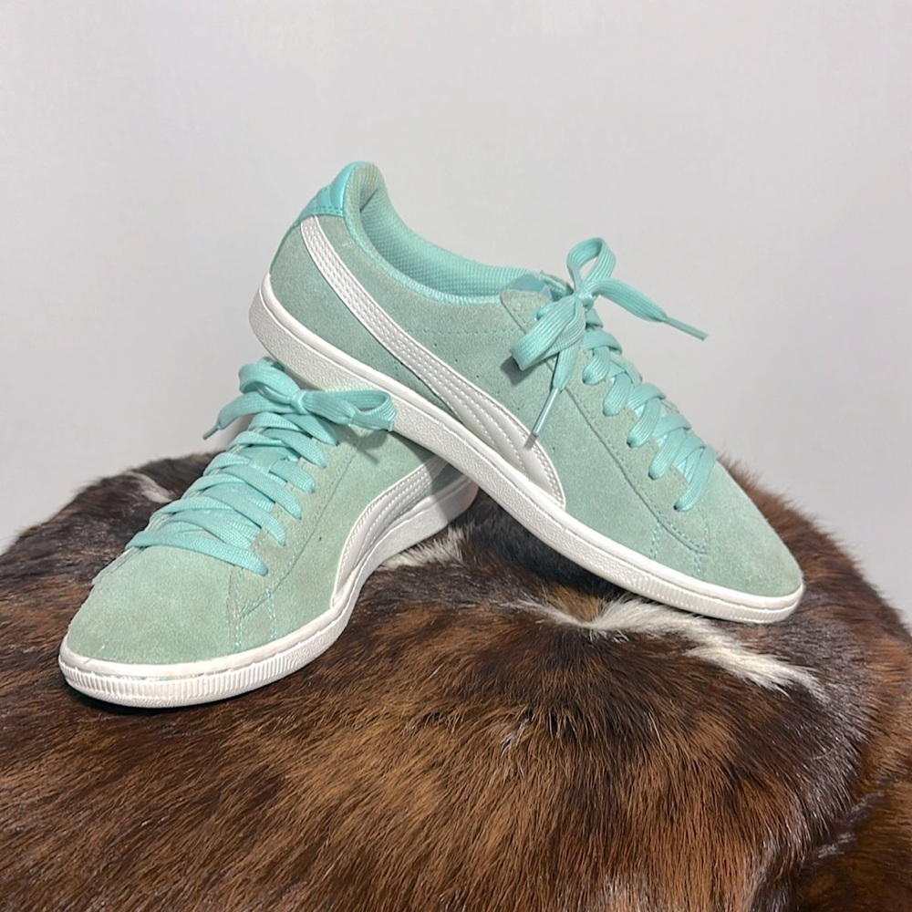 PUMA SUEDE CLASSIC, Women's Vikky Mint-Holiday/White 362624 14 Size 8.0